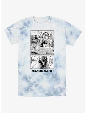 Rooster Fighter Burning With Rage Manga Poster Tie-Dye T-Shirt, , hi-res