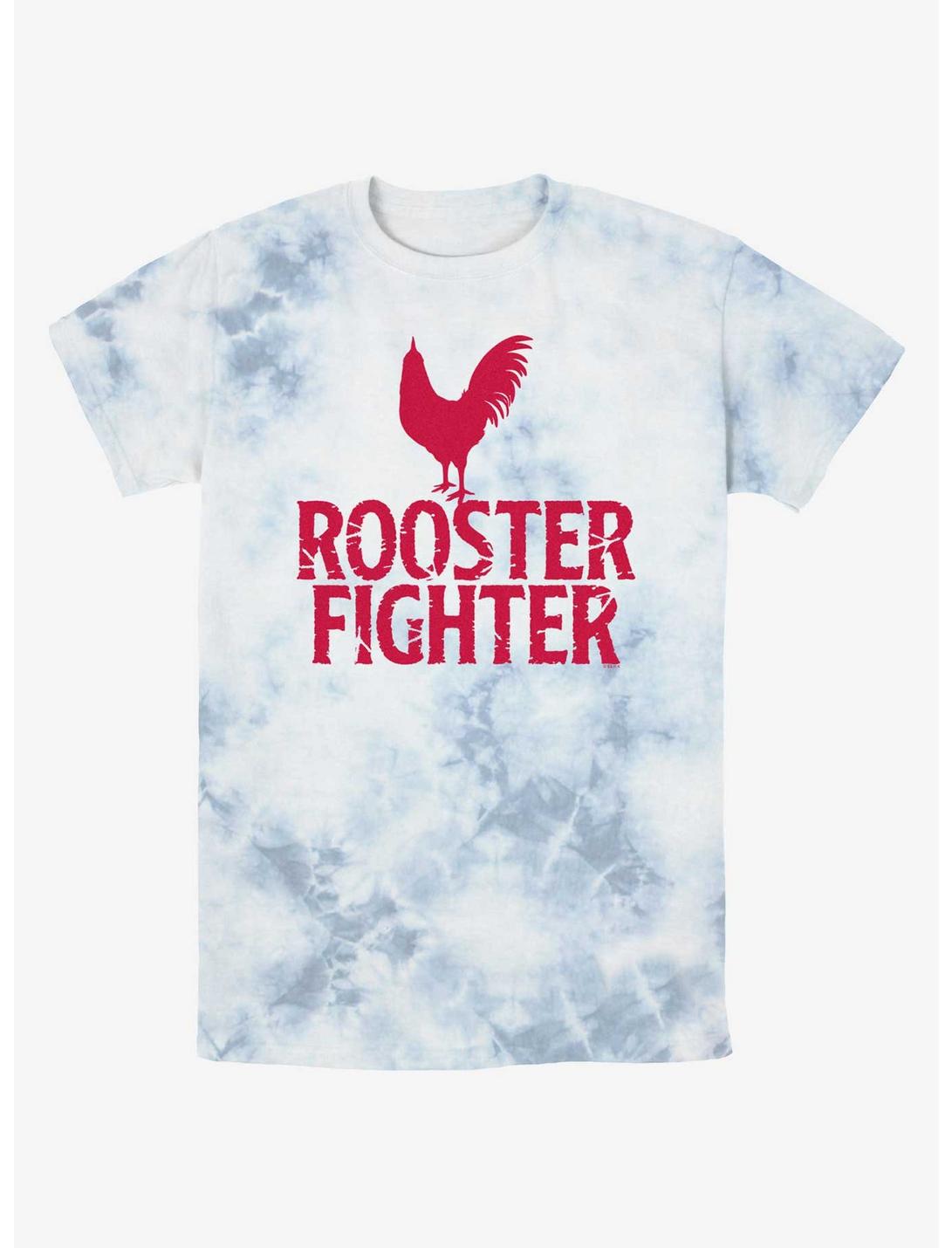 Rooster Fighter Logo Tie-Dye T-Shirt, WHITEBLUE, hi-res