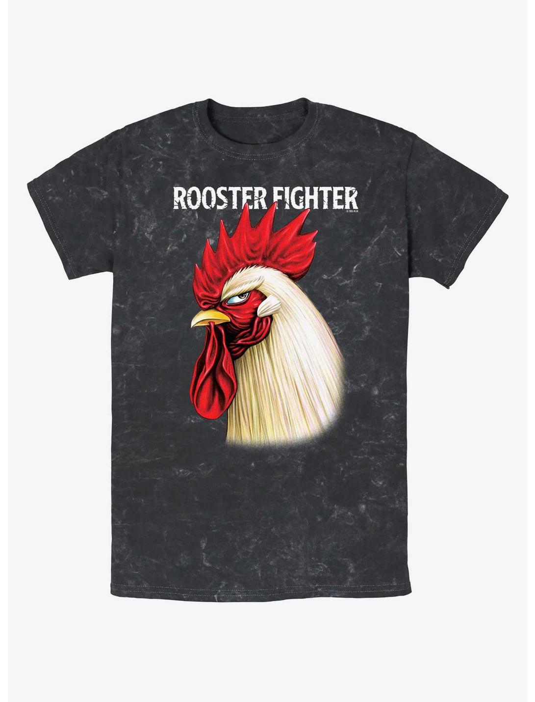 Rooster Fighter Keiji Portrait Mineral Wash T-Shirt, BLACK, hi-res