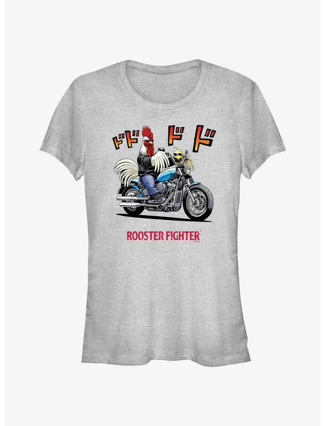 Rooster Fighter Rooster Motorcycle Girls T-Shirt, ATH HTR, hi-res