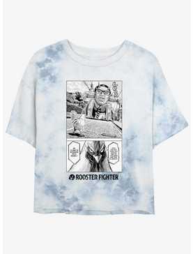 Rooster Fighter Burning With Rage Manga Poster Girls Tie-Dye Crop T-Shirt, , hi-res