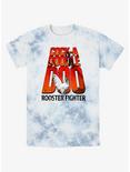 Rooster Fighter Cock-A-Doodle-Doo Logo Tie-Dye T-Shirt, WHITEBLUE, hi-res