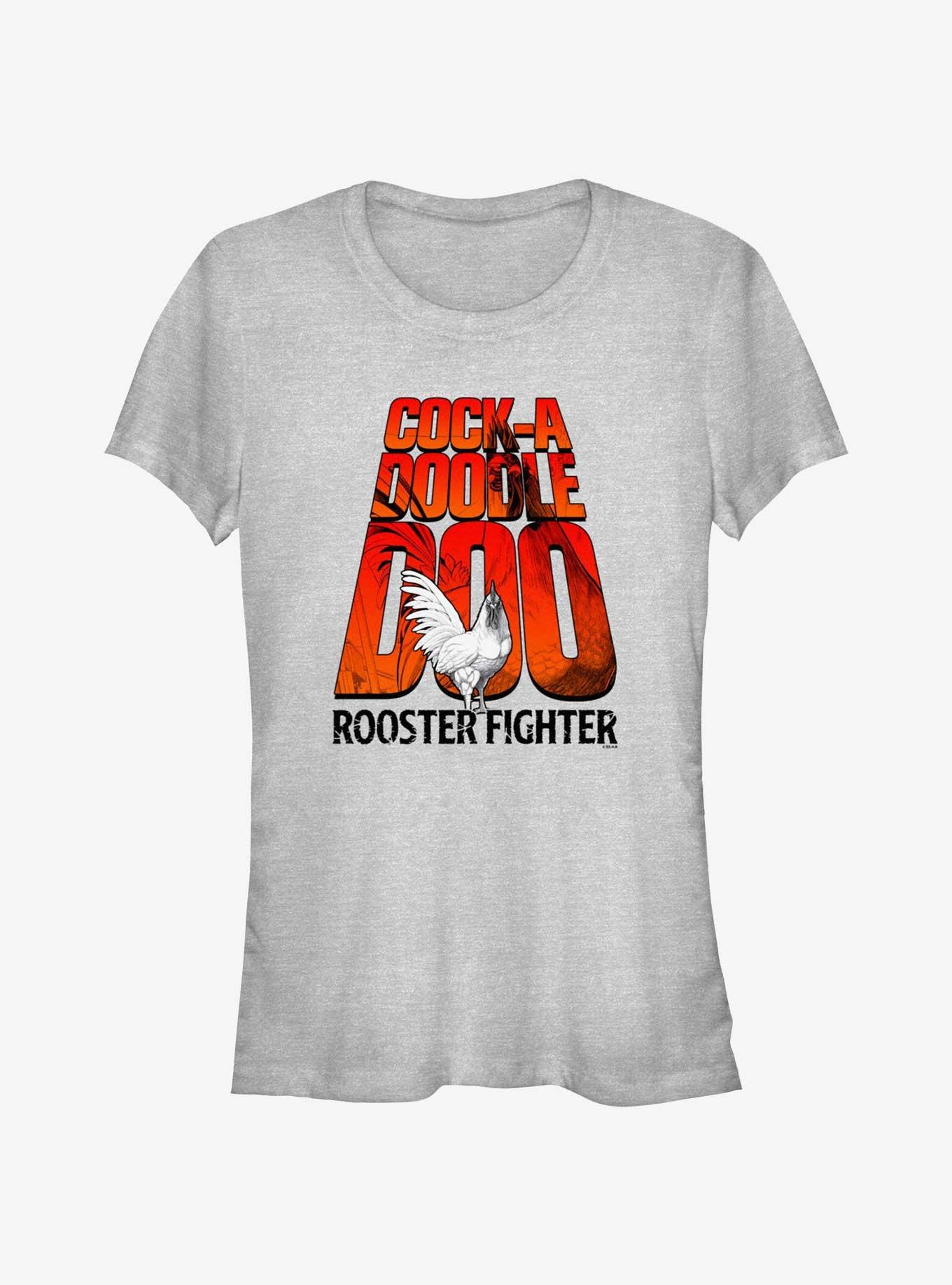 Rooster Fighter Cock-A-Doodle-Doo Logo Girls T-Shirt