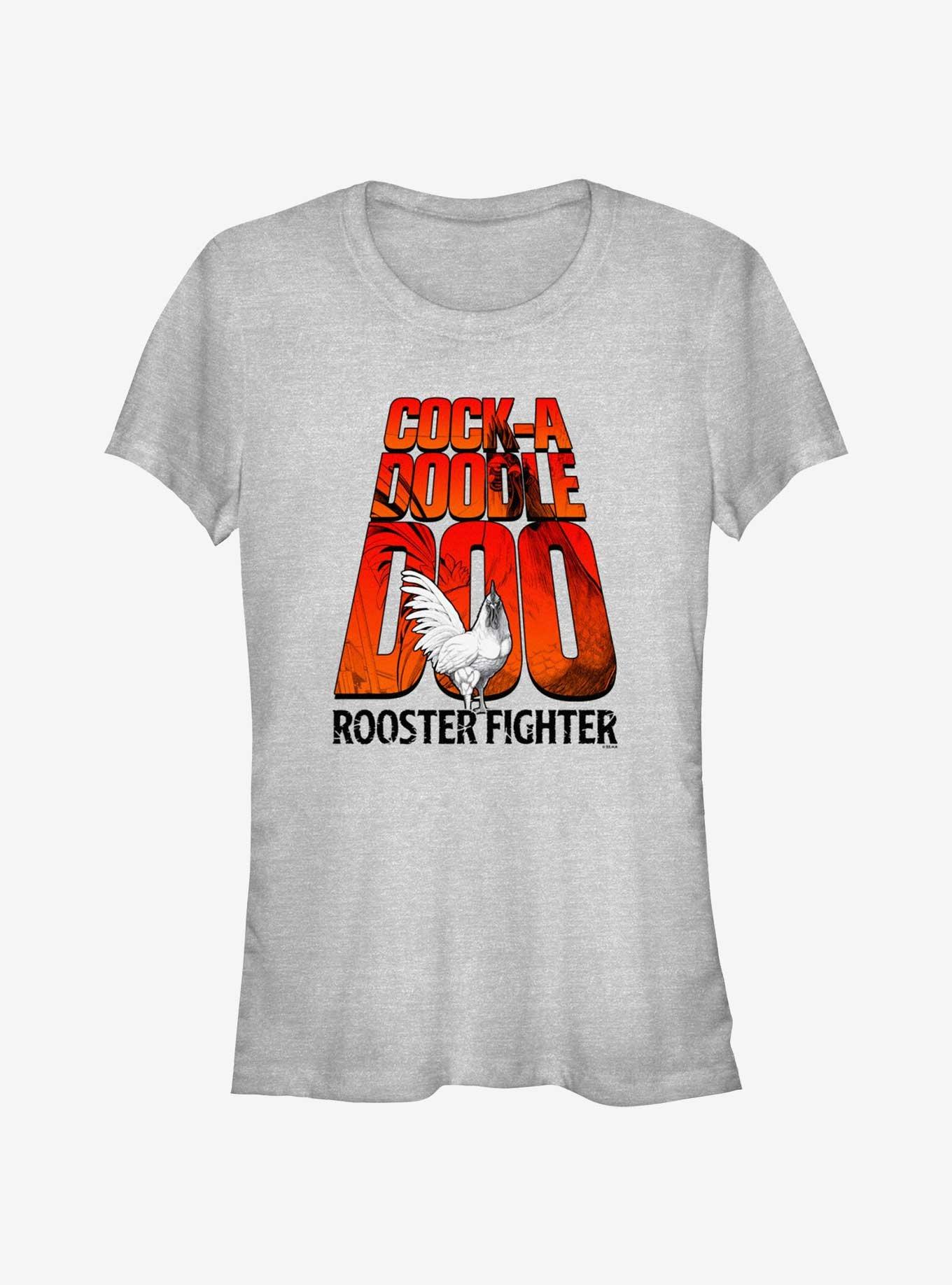 Rooster Fighter Cock-A-Doodle-Doo Logo Girls T-Shirt, , hi-res