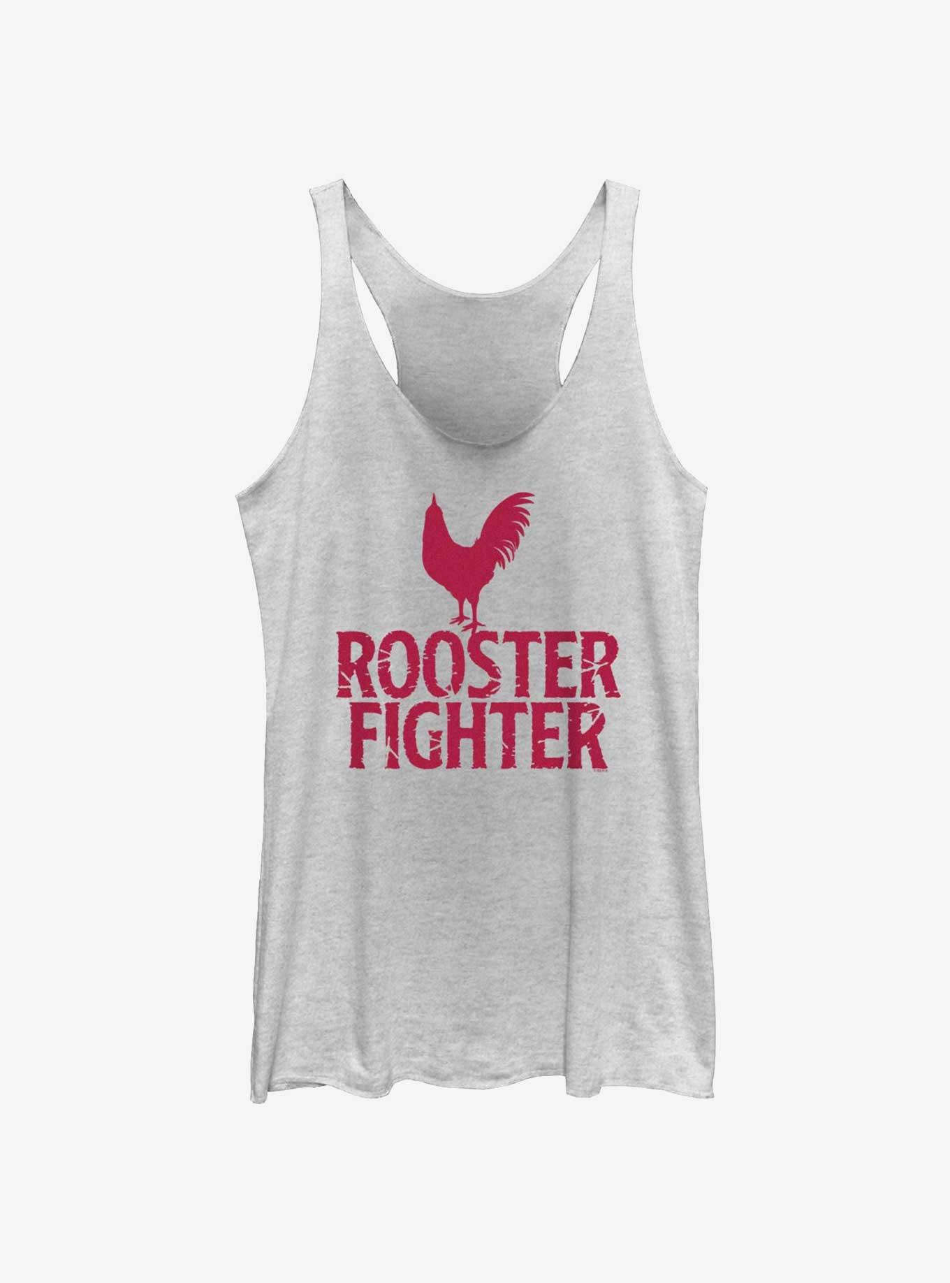 Rooster Fighter Logo Womens Tank Top, WHITE HTR, hi-res