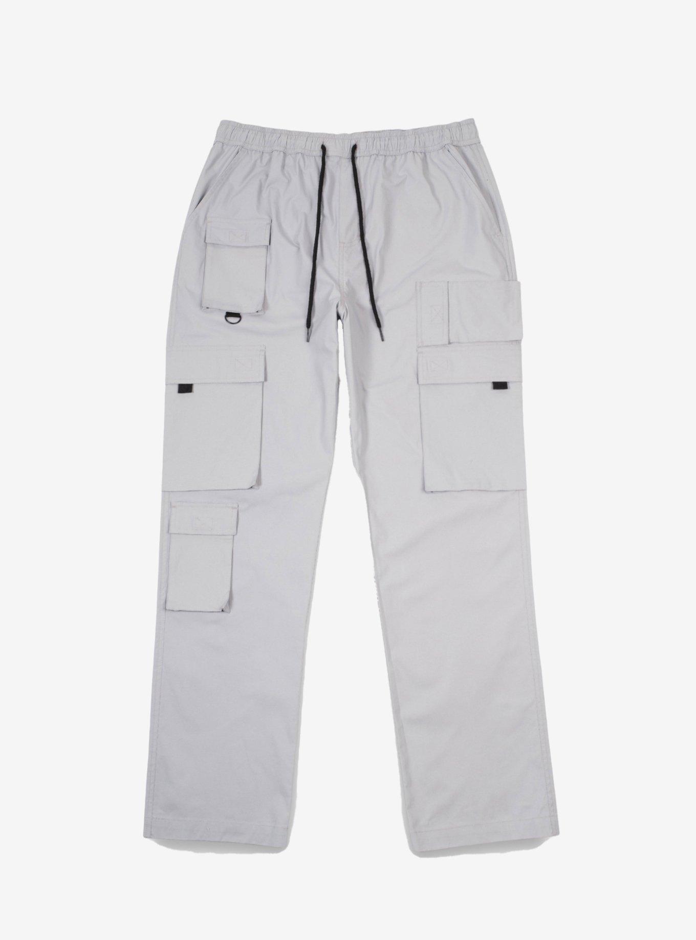 Poplin Multi Pocket Cargo Pant Grey, GREY, hi-res