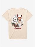 Studio Ghibli Princess Mononoke Wolf Princess Mineral Wash T-Shirt, NATURAL MINERAL WASH, hi-res