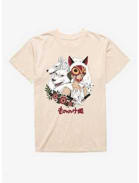Studio Ghibli Princess Mononoke Wolf Princess Mineral Wash T-Shirt, , hi-res
