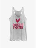 Rooster Fighter Logo Girls Tank, WHITE HTR, hi-res