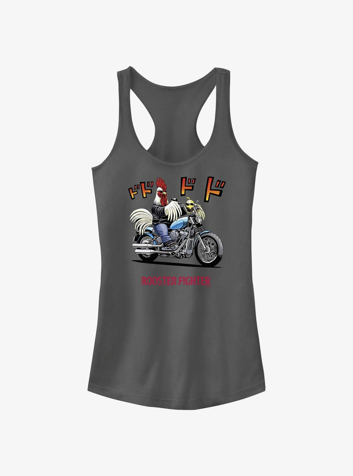 Rooster Fighter Rooster Motorcycle Girls Tank