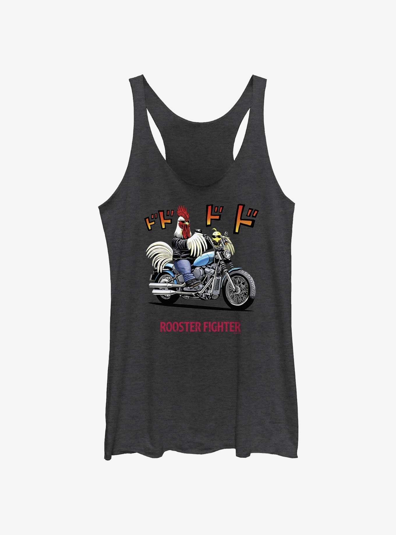 Rooster Fighter Rooster Motorcycle Girls Tank