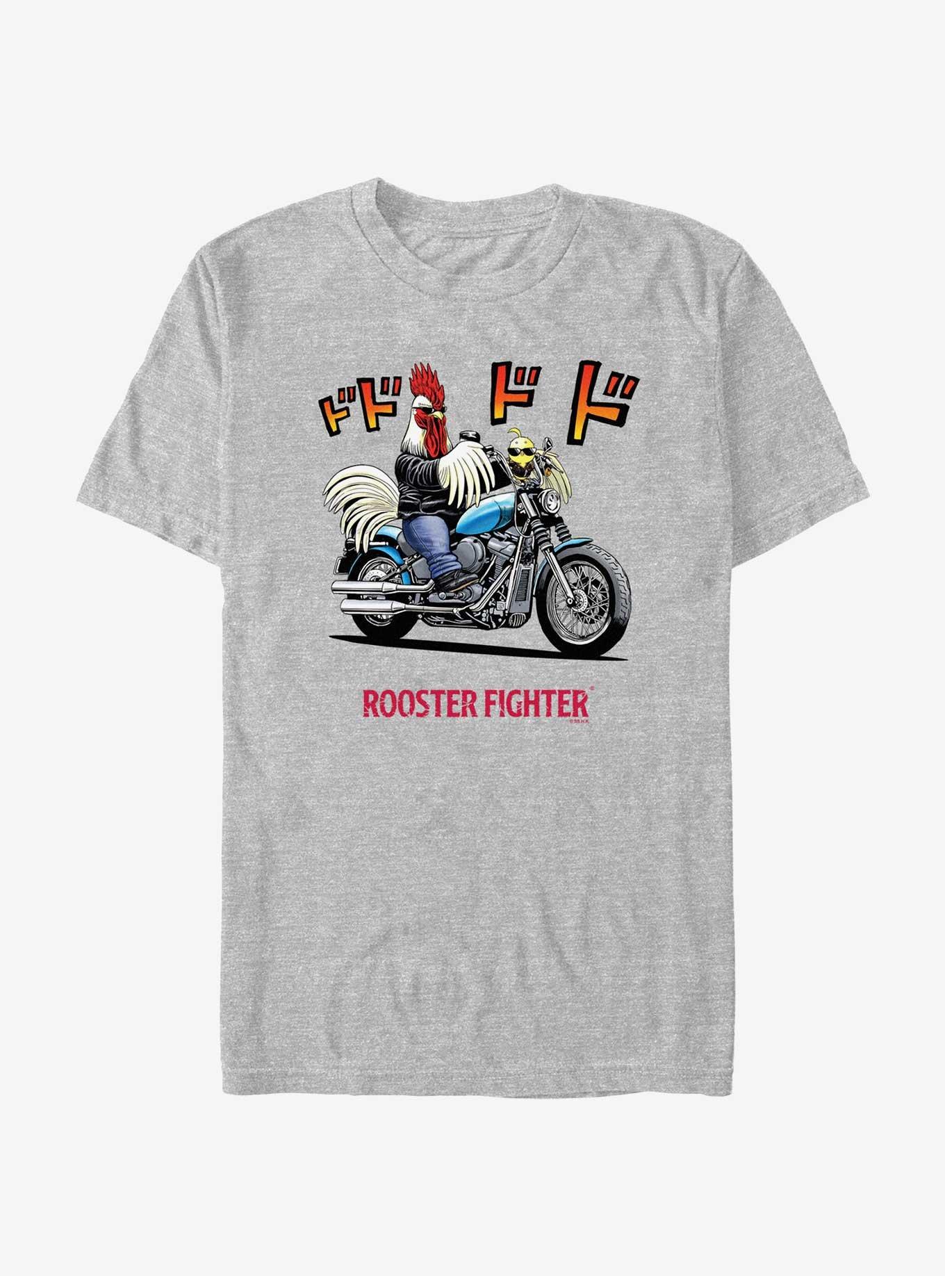 Rooster Fighter Rooster Motorcycle T-Shirt, , hi-res