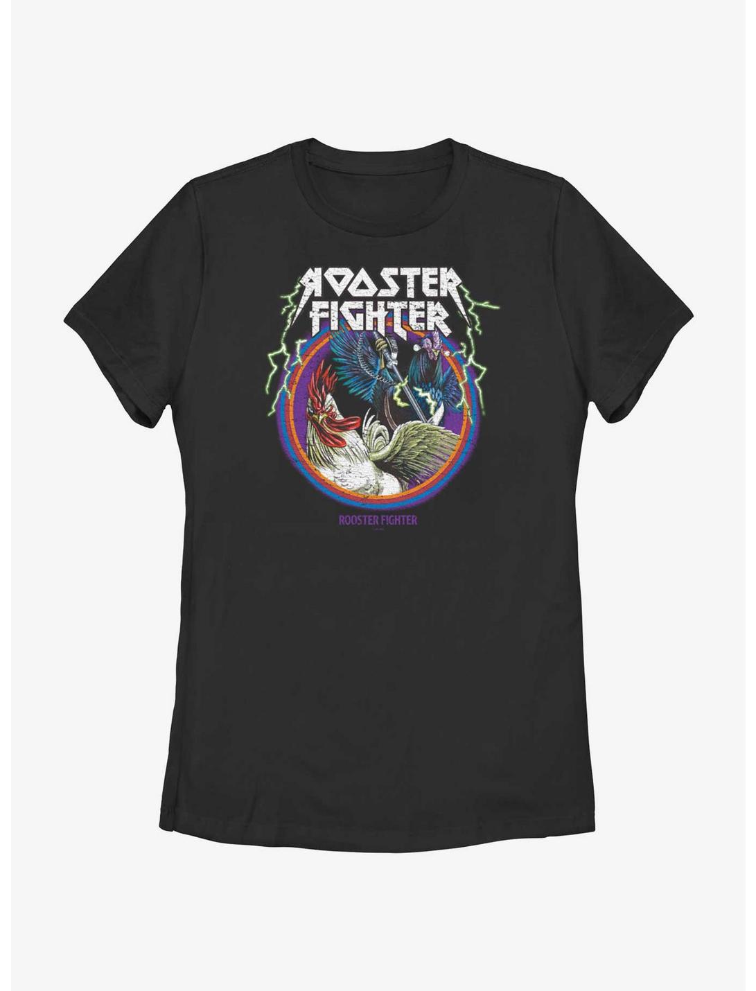 Rooster Fighter Metal Bird Keiji Womens T-Shirt, BLACK, hi-res