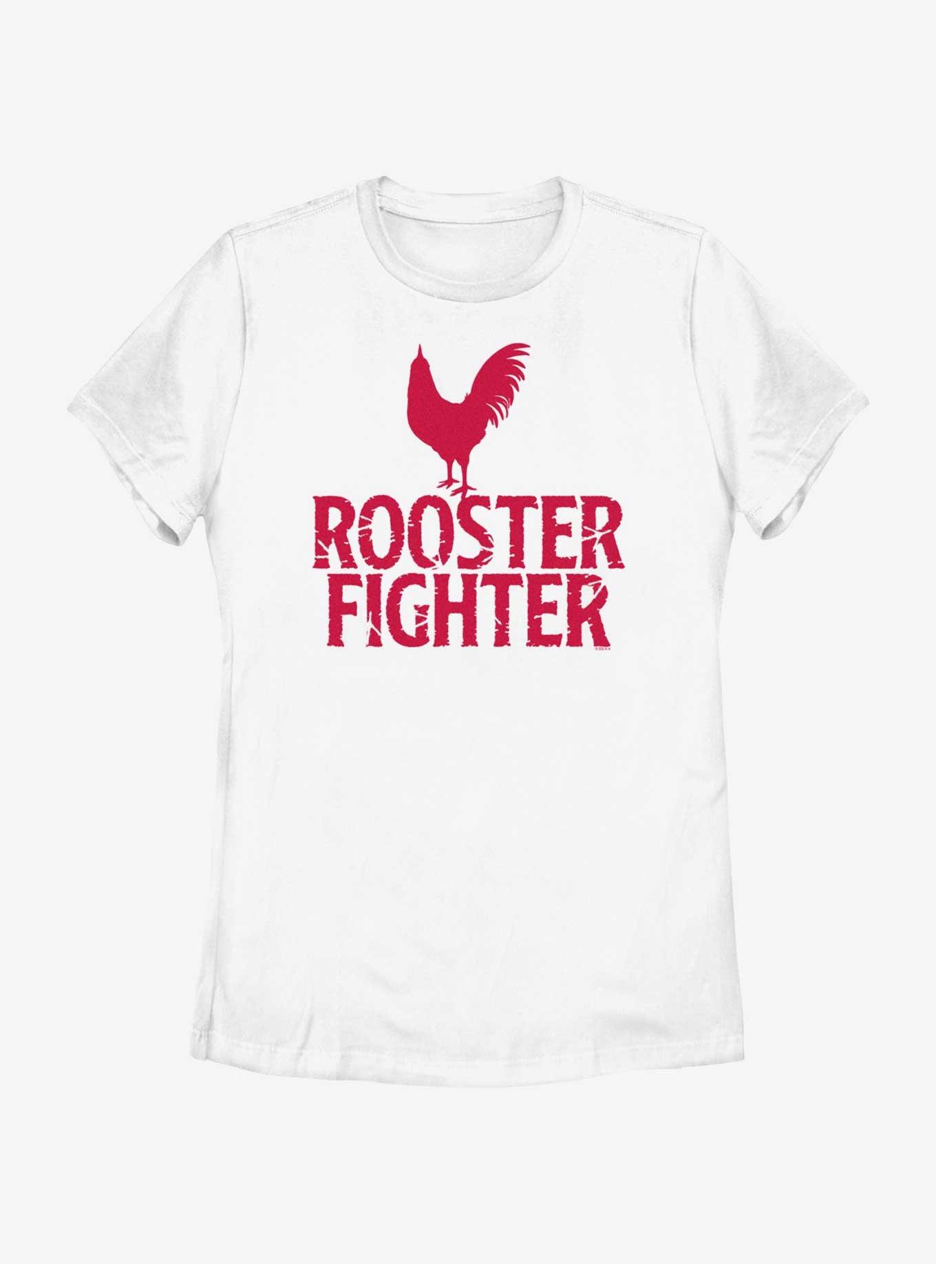 Rooster Fighter Logo Womens T-Shirt, WHITE, hi-res