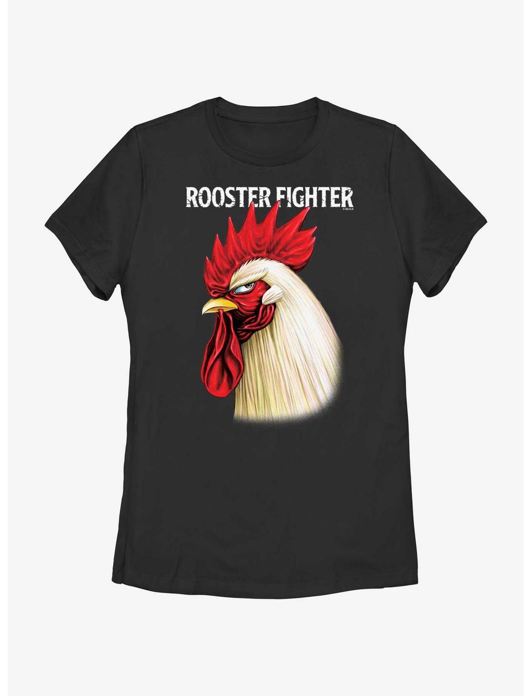Rooster Fighter Keiji Portrait Womens T-Shirt, BLACK, hi-res