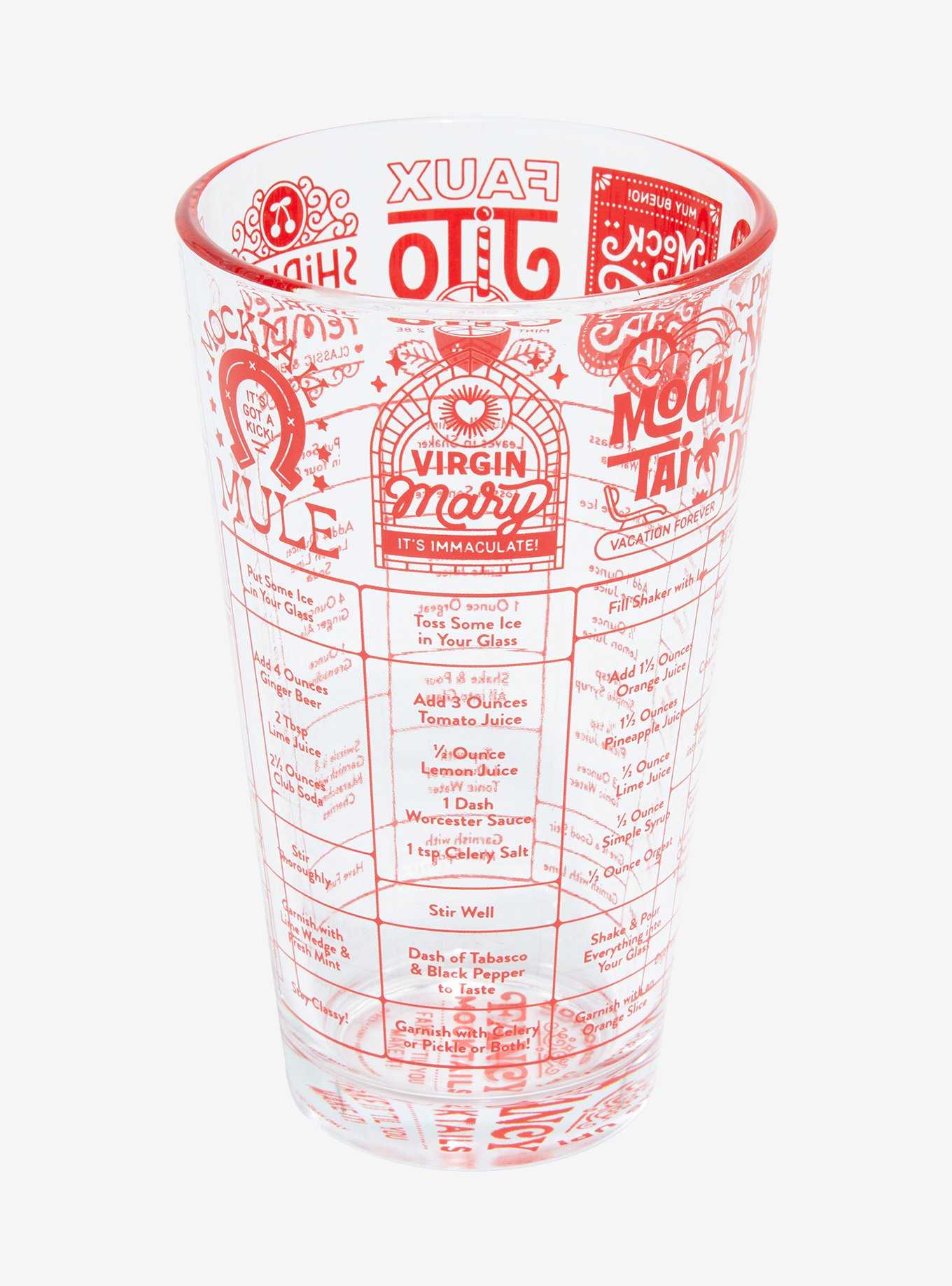 Fred Good Measure Mocktail Recipe Pint Glass, , hi-res