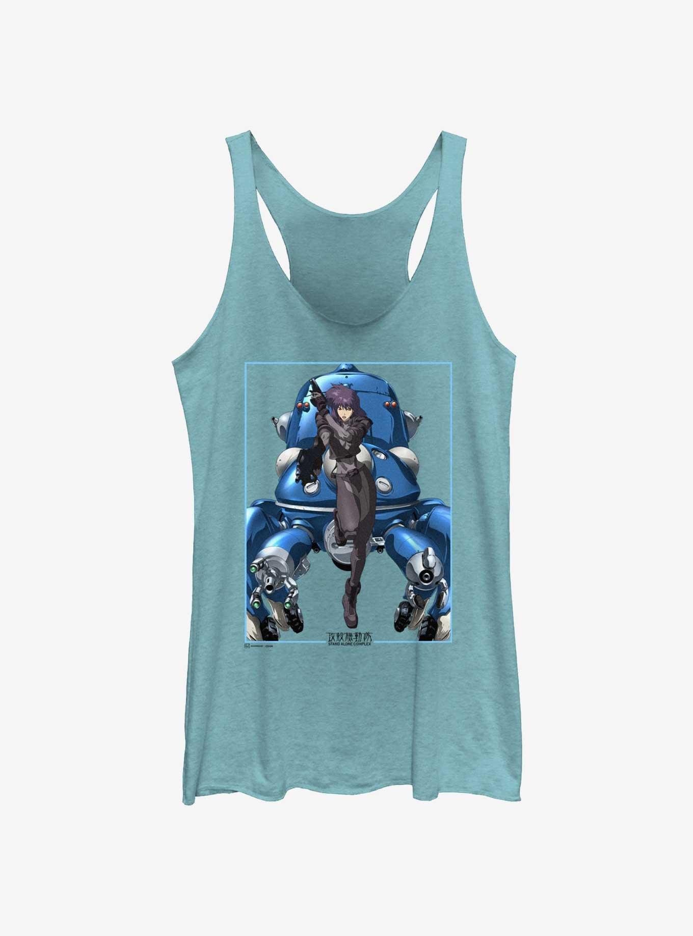 Ghost in the Shell Motoko Guns Tachikoma Poster Womens Tank Top, TAHI BLUE, hi-res