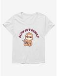 Sloth Slow But Deadly Girls T-Shirt Plus Size, WHITE, hi-res