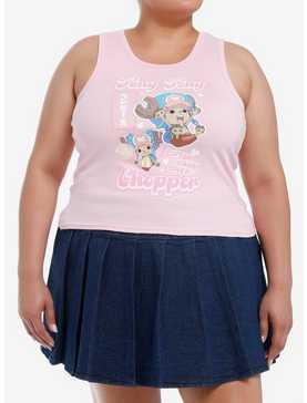 One Piece Chopper Pink Ribbed Girls Tank Top Plus Size, , hi-res