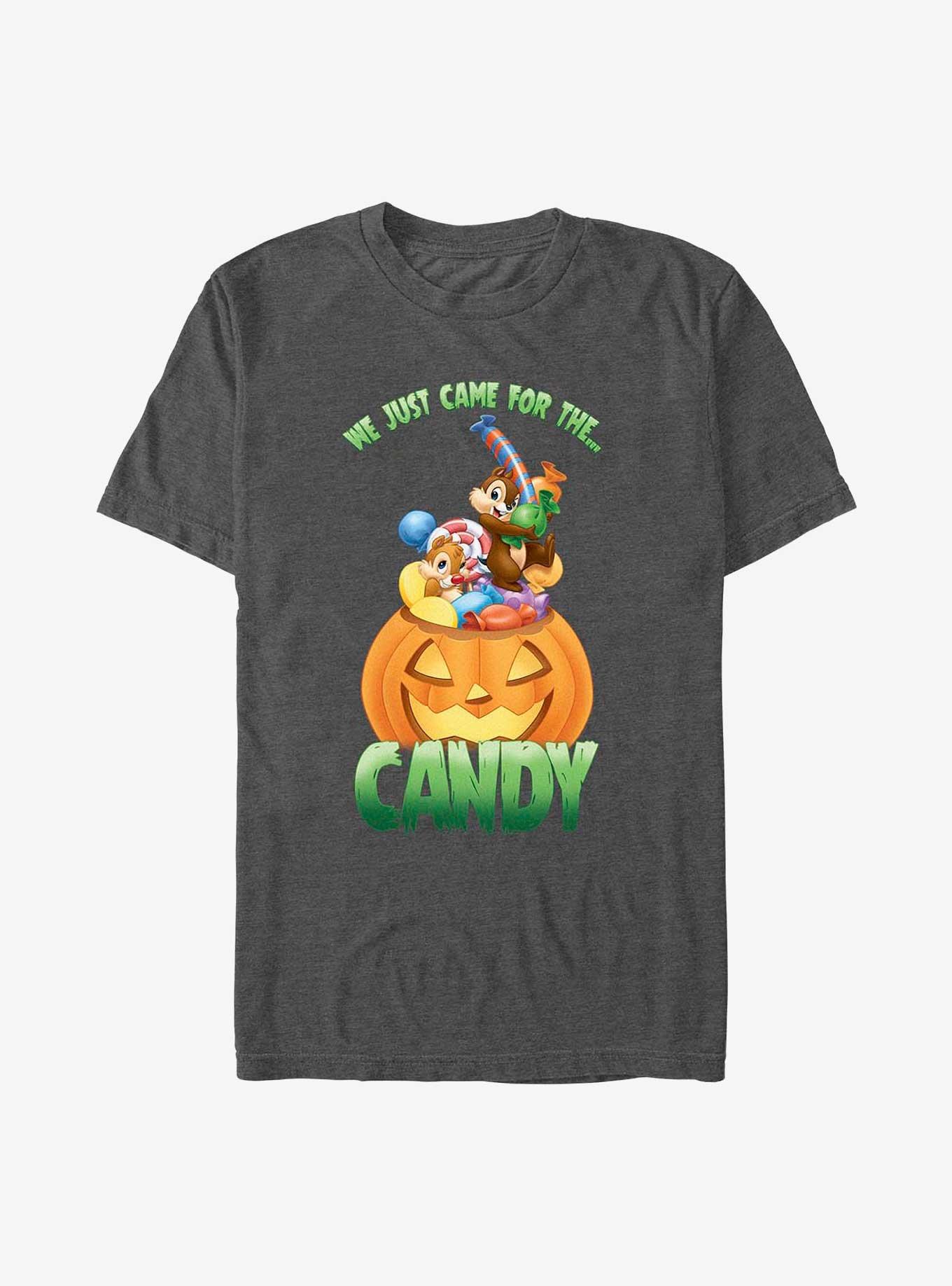 Disney Chip 'n' Dale We Just Came For The Candy T-Shirt, CHAR HTR, hi-res