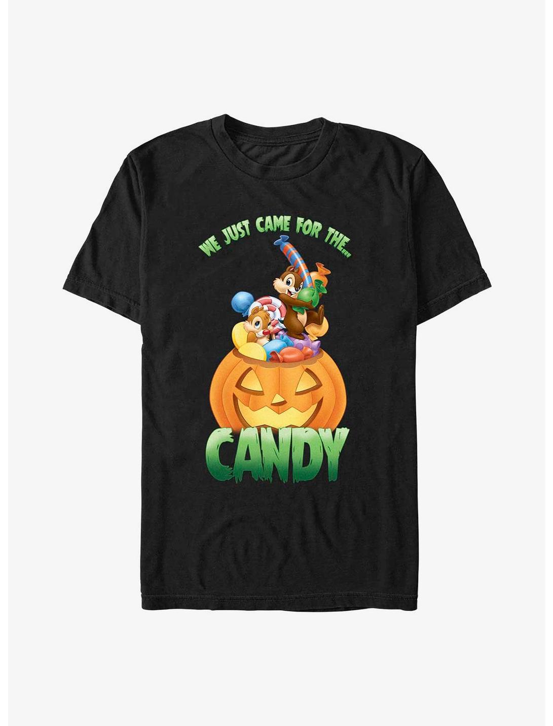 Disney Chip 'n' Dale We Just Came For The Candy T-Shirt, BLACK, hi-res