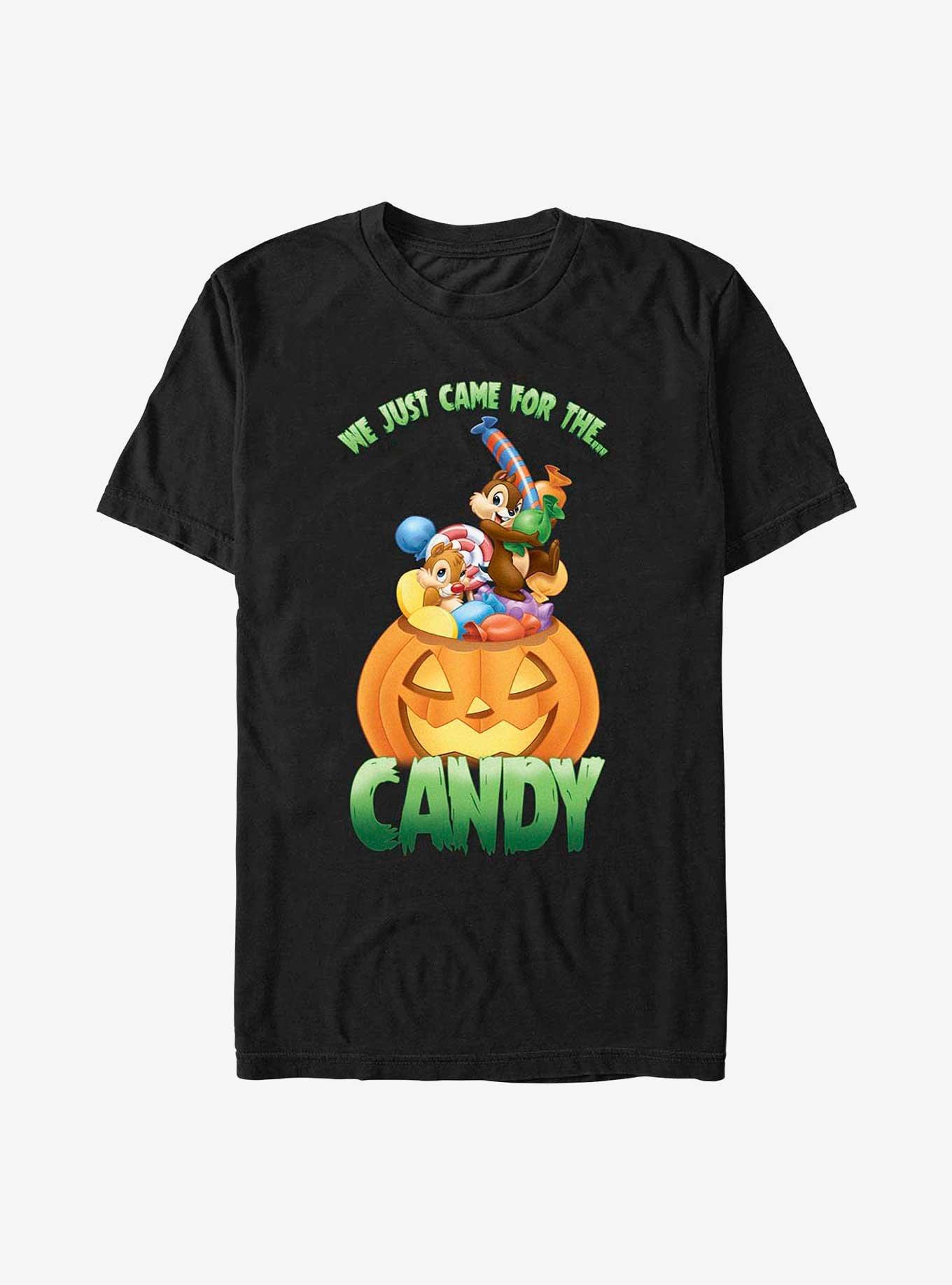 Disney Chip 'n' Dale We Just Came For The Candy T-Shirt, BLACK, hi-res