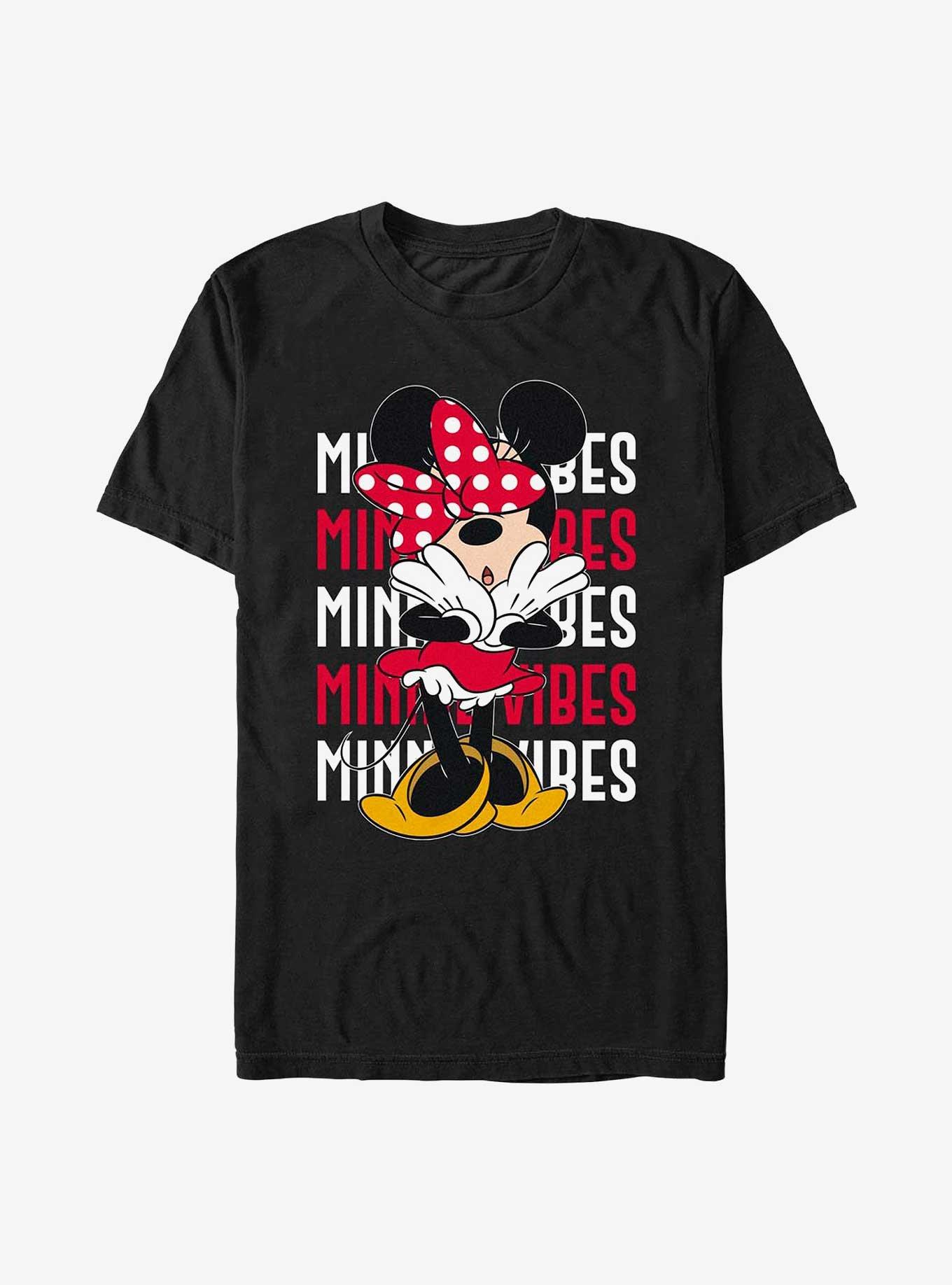 Disney Minnie Mouse Minnie Vibes T-Shirt, BLACK, hi-res