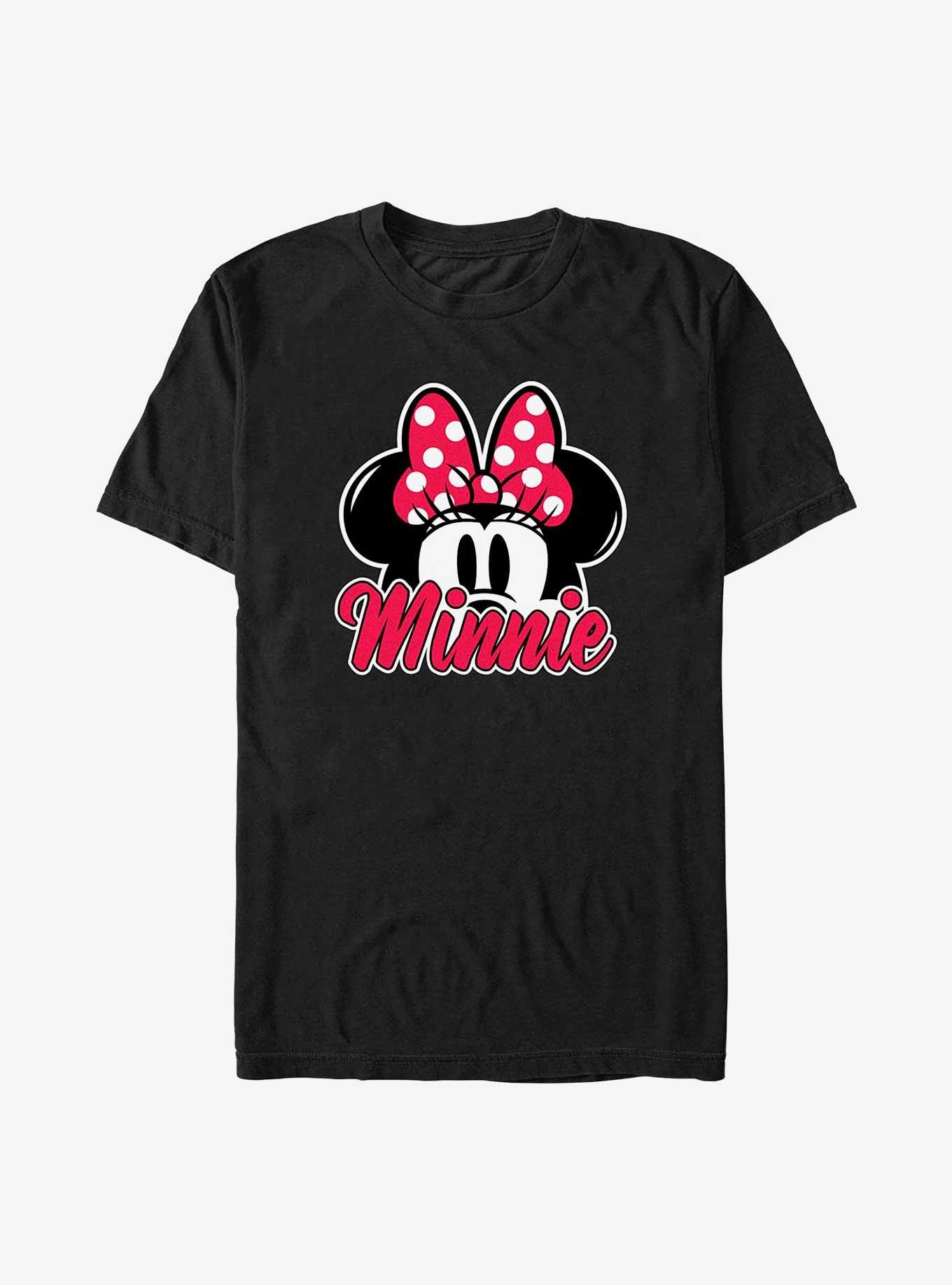 Disney Minnie Mouse Minnie Ears Name T-Shirt, BLACK, hi-res