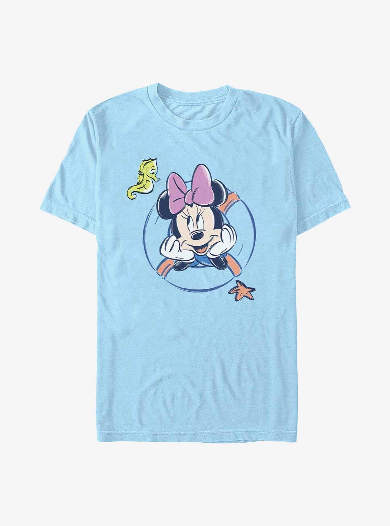 Disney Minnie Mouse Floating On The Sea T-Shirt, LT BLUE, hi-res