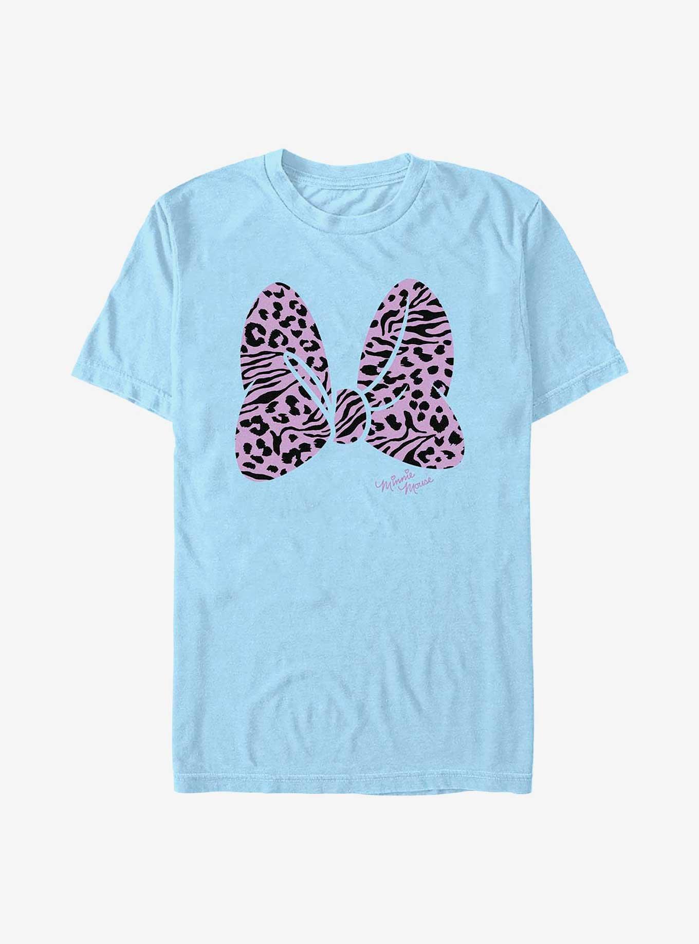 Disney Minnie Mouse Animal Print Bow T-Shirt, , hi-res