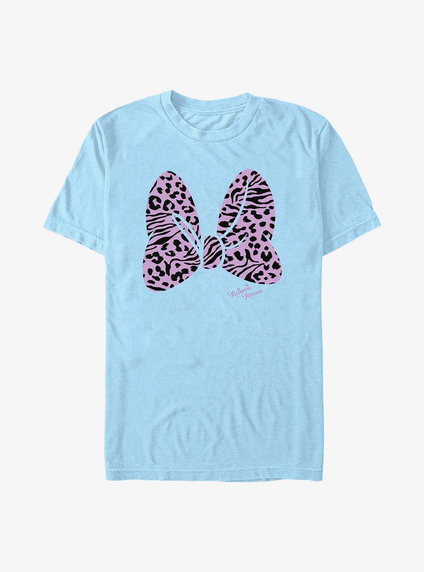 Disney Minnie Mouse Animal Print Bow T-Shirt, , hi-res