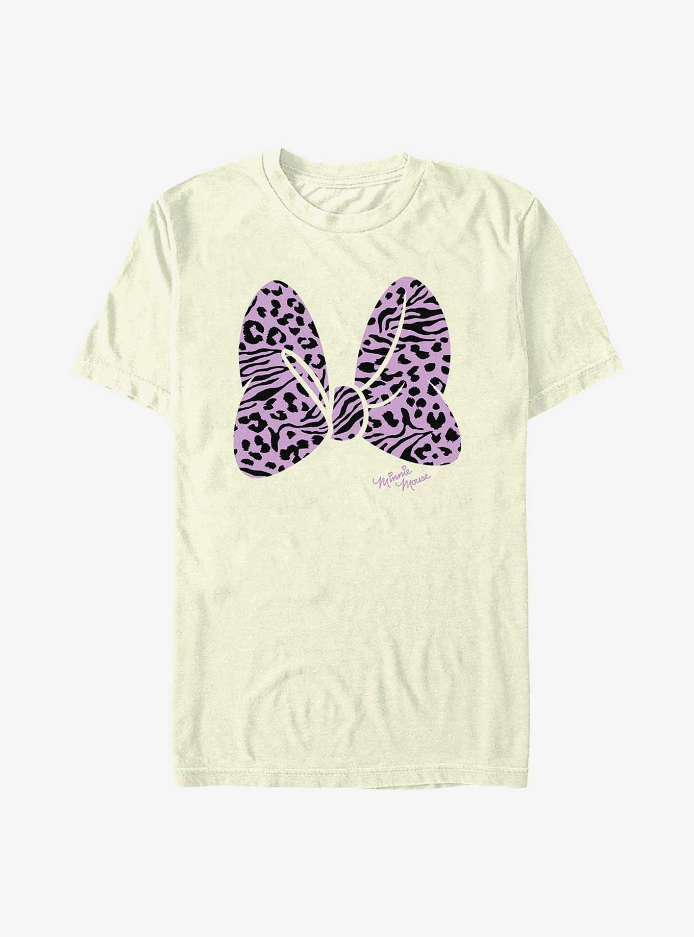 Disney Minnie Mouse Animal Print Bow T-Shirt, , hi-res