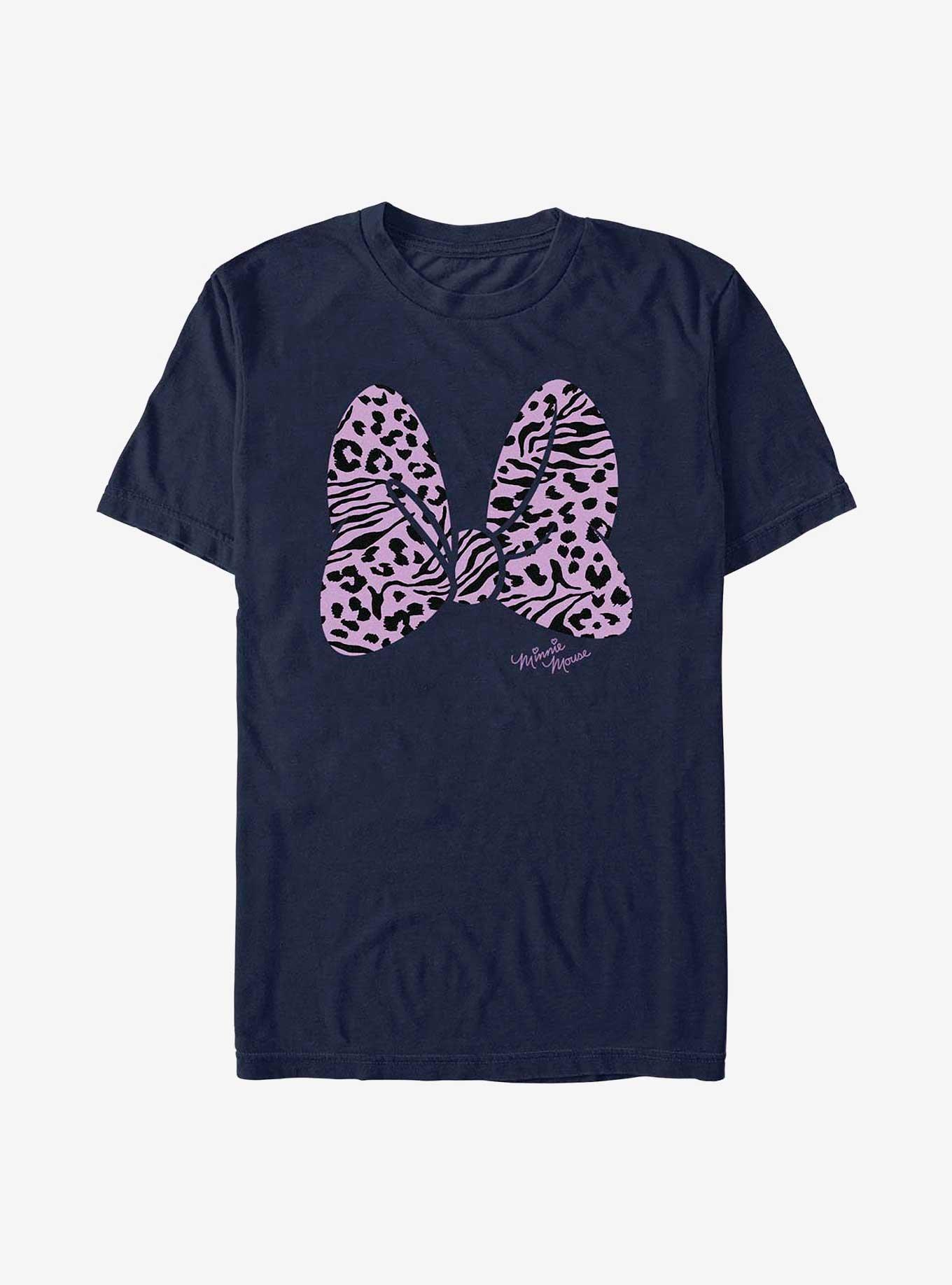 Disney Minnie Mouse Animal Print Bow T-Shirt, , hi-res