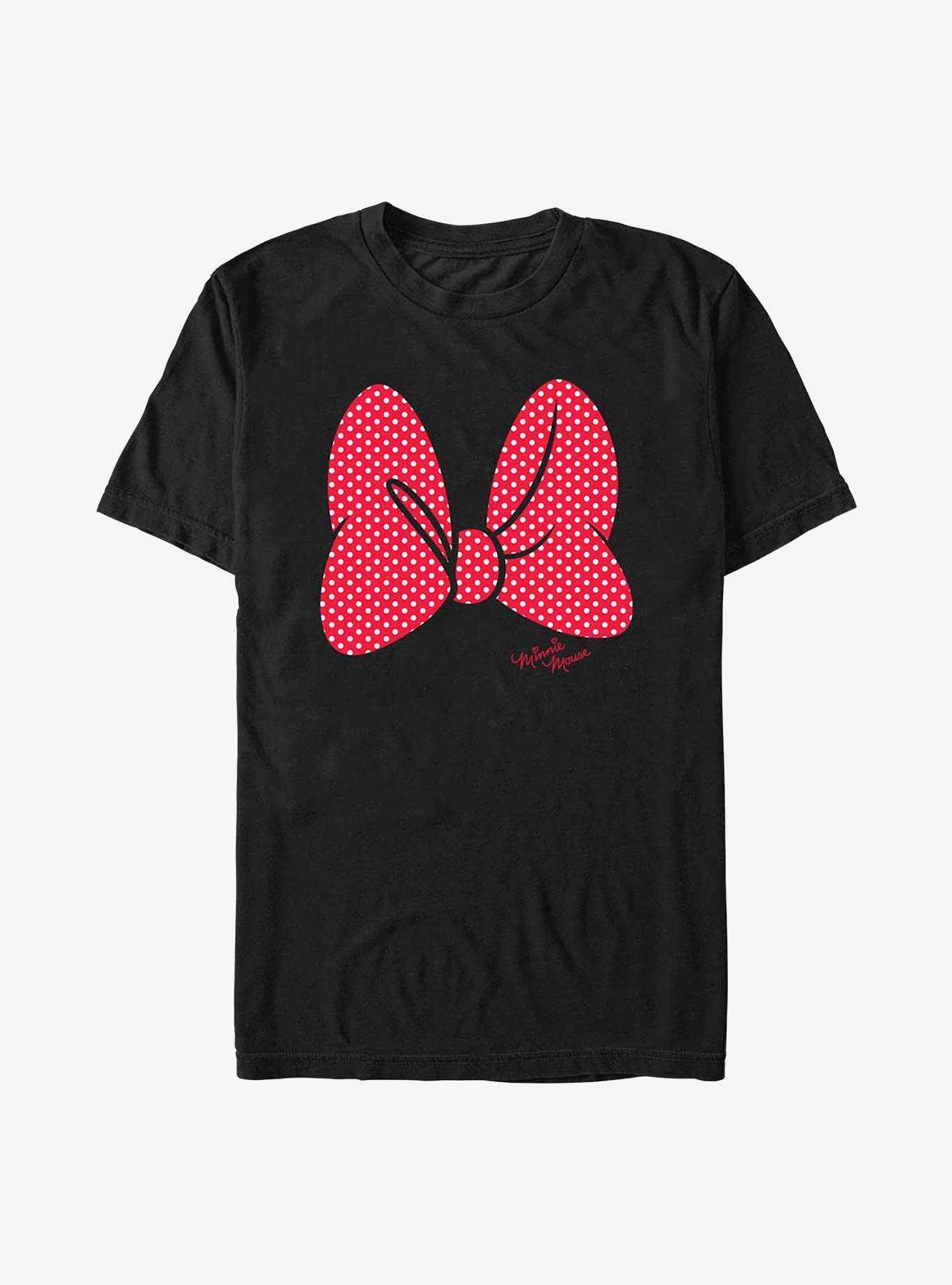 Disney Minnie Mouse Polka Dots Bow T-Shirt, BLACK, hi-res