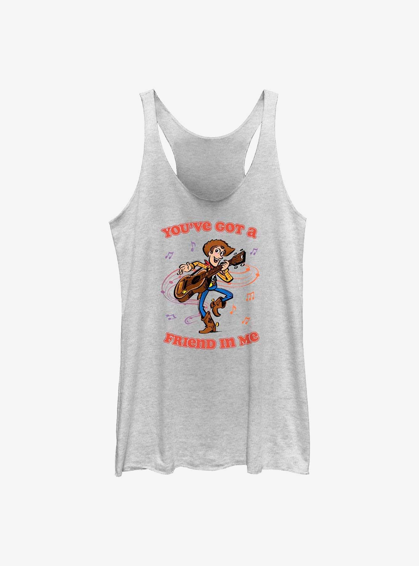 Disney100 Woody You've Got A Friend In Me Girls Tank, WHITE HTR, hi-res