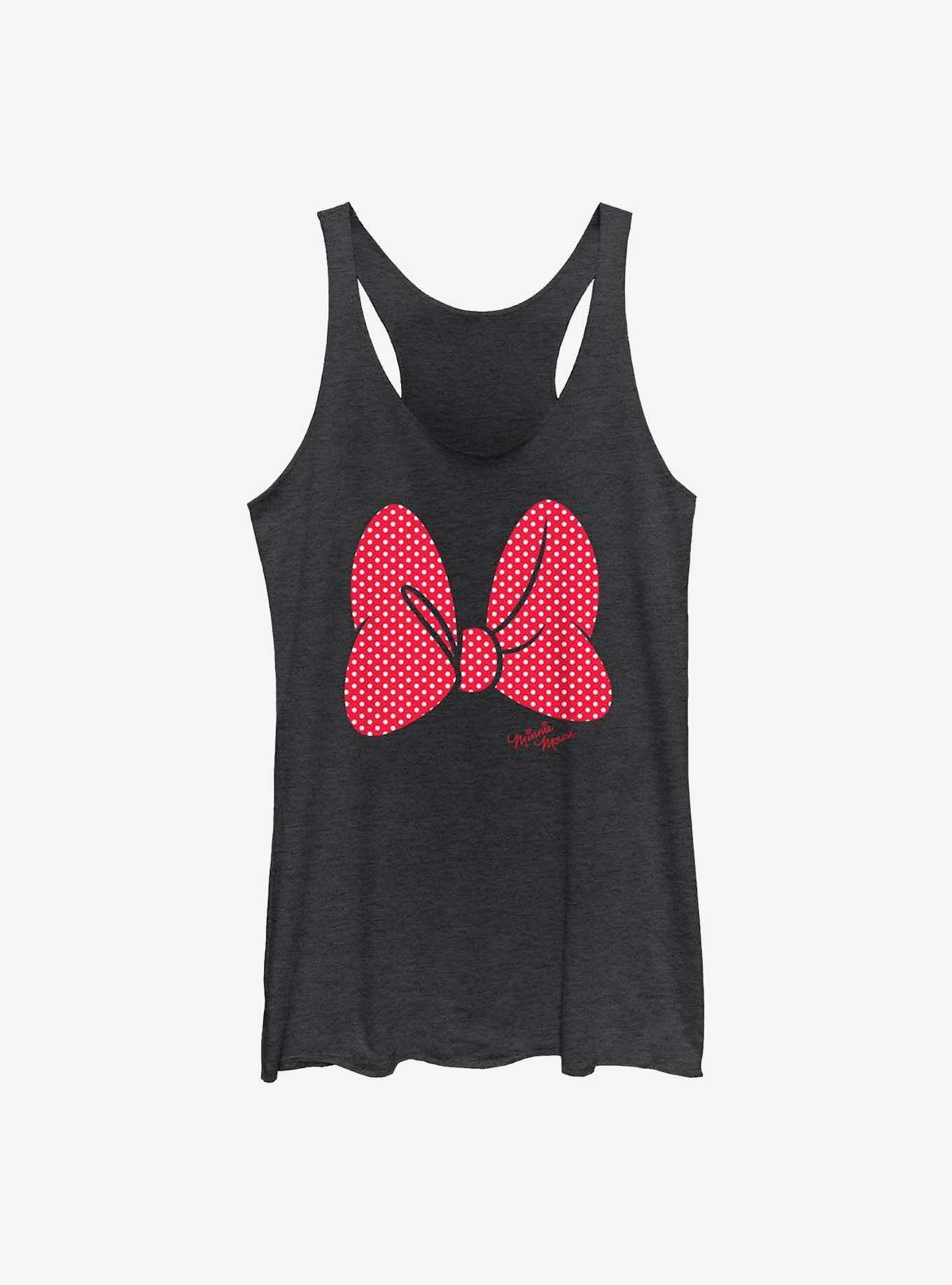 Disney Minnie Mouse Polka Dots Bow Girls Tank, BLK HTR, hi-res