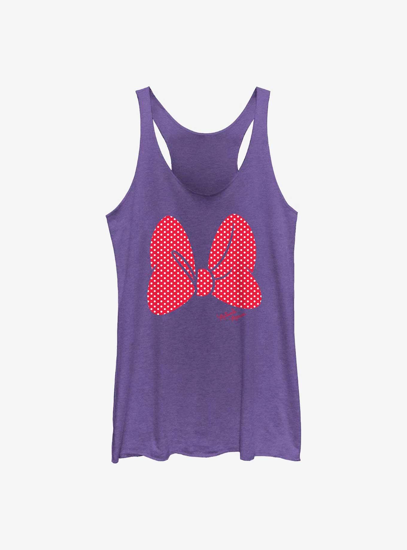 Disney Minnie Mouse Polka Dots Bow Girls Tank - PURPLE