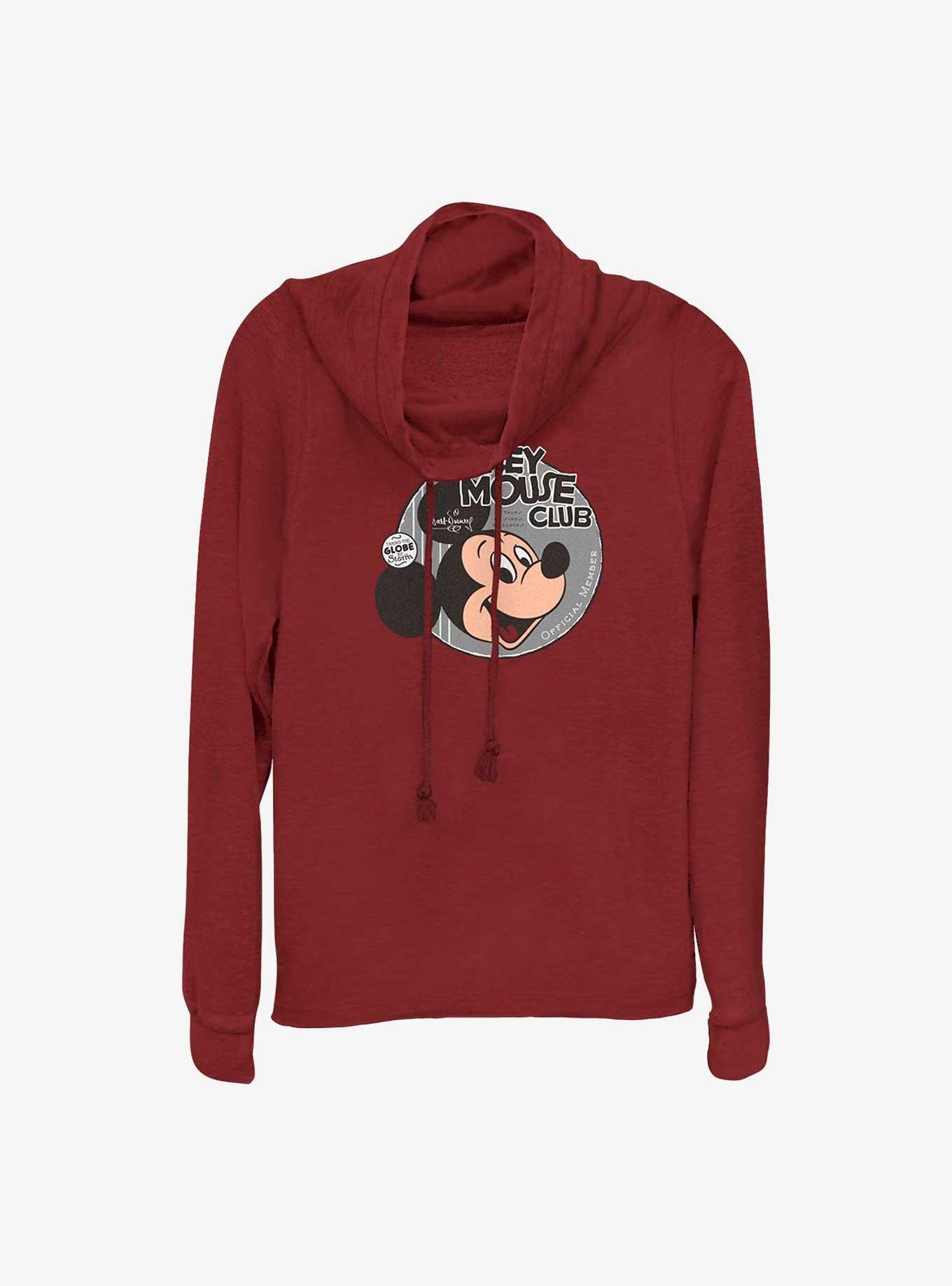 Disney100 Mickey Mouse Club Badge Cowl Neck Long-Sleeve Top, , hi-res