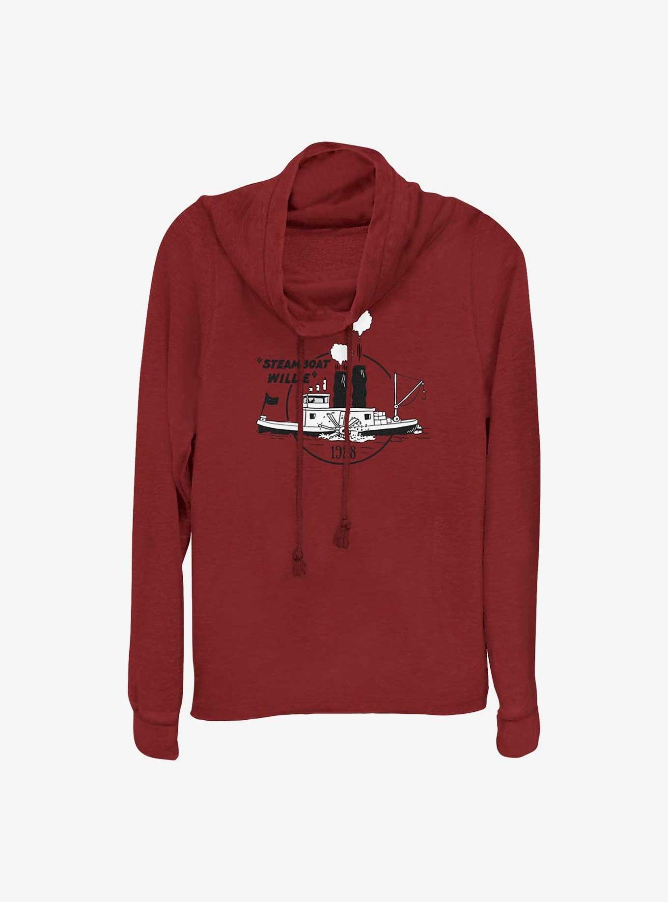 Disney100 Steamboat Willie Cowl Neck Long-Sleeve Top, , hi-res