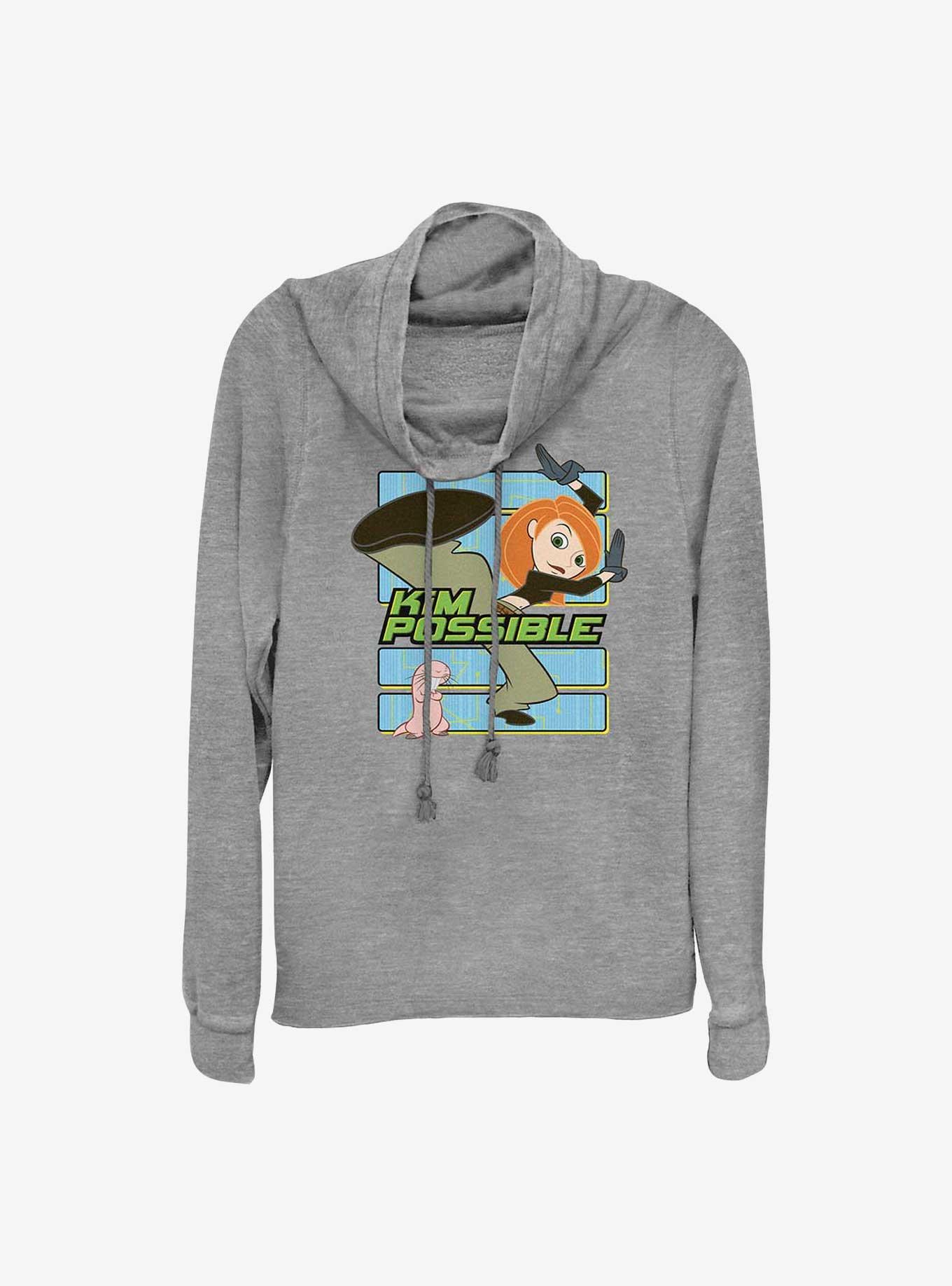 Disney Kim Possible Kim and Rufus Cowl Neck Long-Sleeve Top, , hi-res