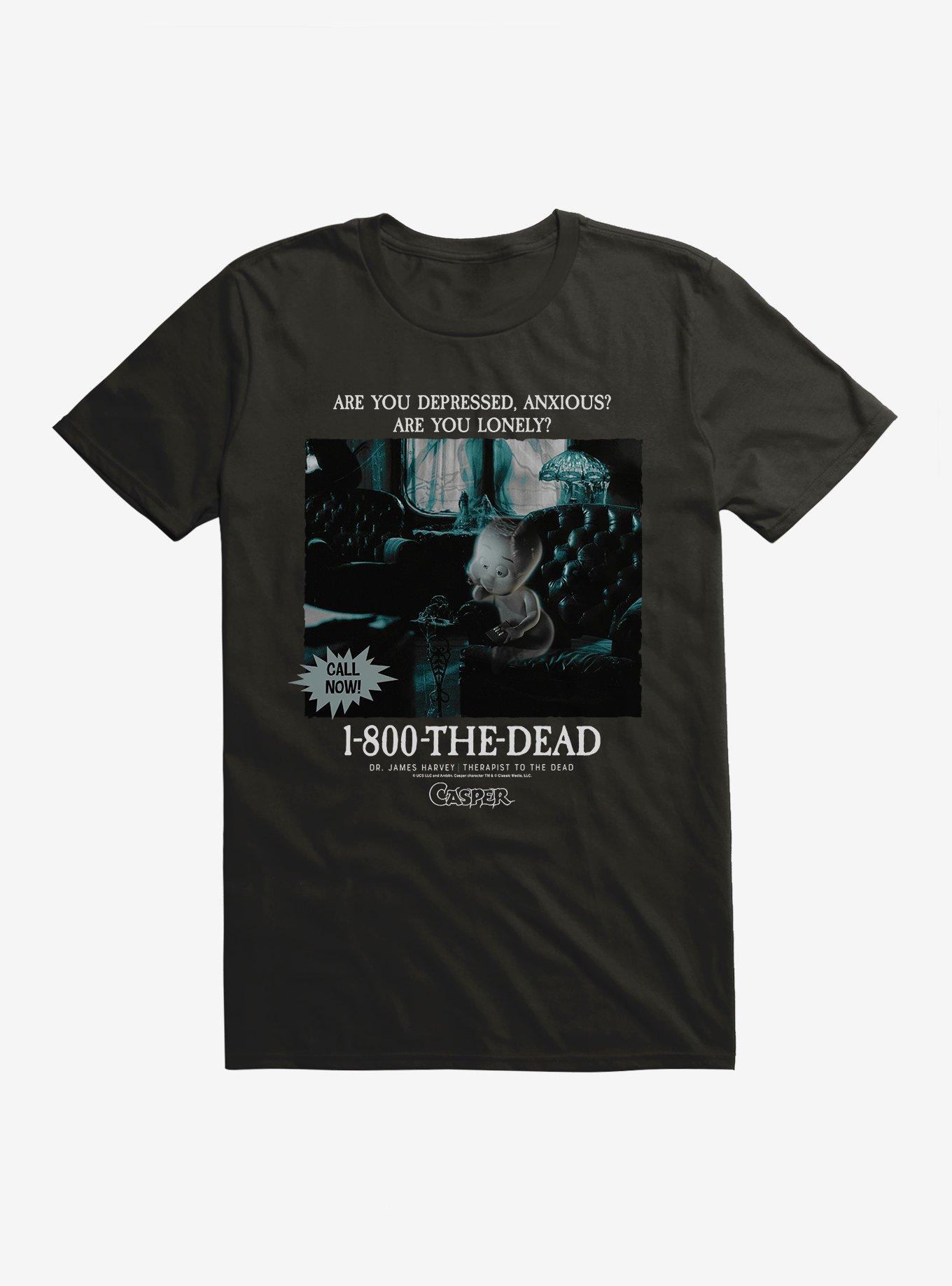 Casper 1-800-THE-DEAD T-Shirt, BLACK, hi-res