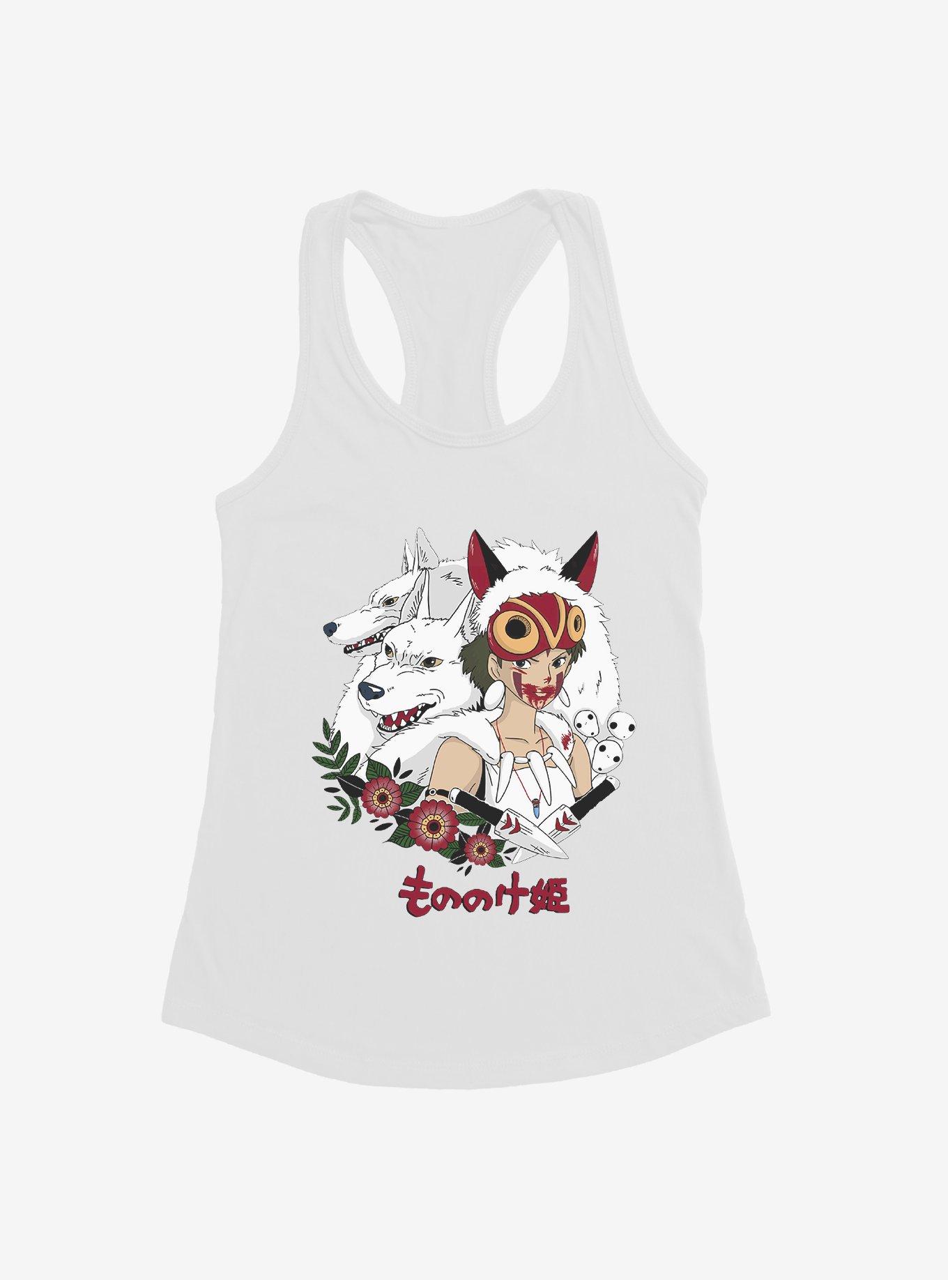 Studio Ghibli Princess Mononoke Wolf Princess Girls Tank, WHITE, hi-res