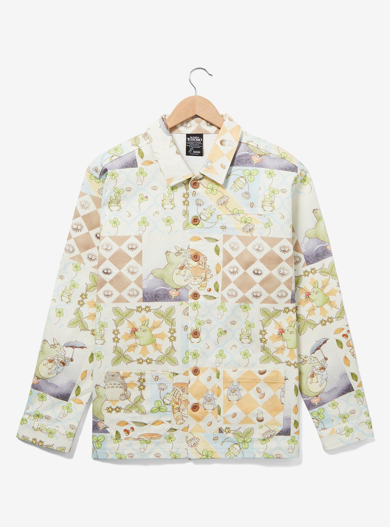 【THEAIRTOWN】★Totoro wrap sk 2 color 25SS 春の新作★ Studio Ghibli My Neighbor Totoro Mosaic Print Jacket