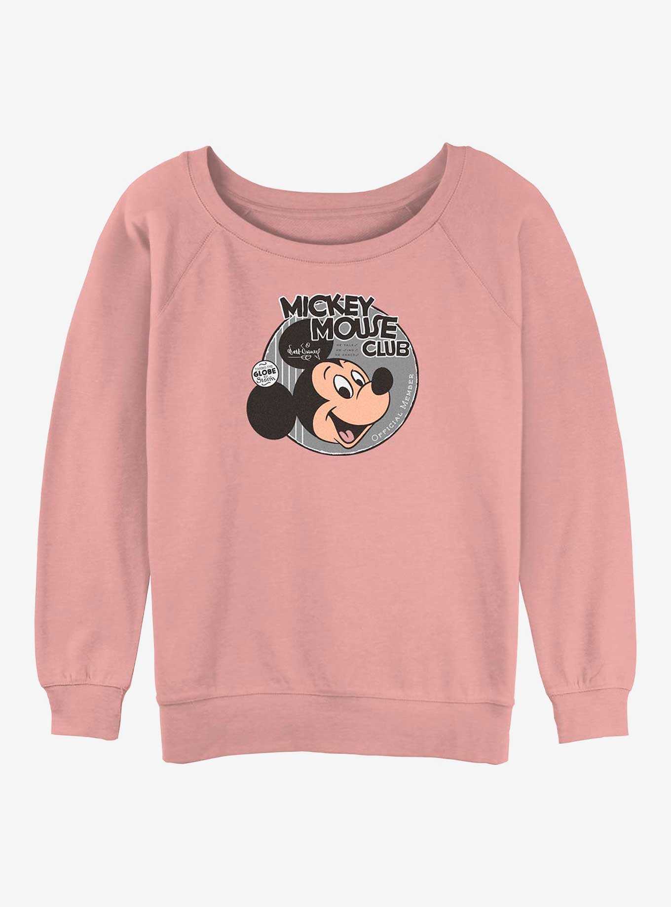 Disney100 Mickey Mouse Club Badge Girls Slouchy Sweatshirt, , hi-res