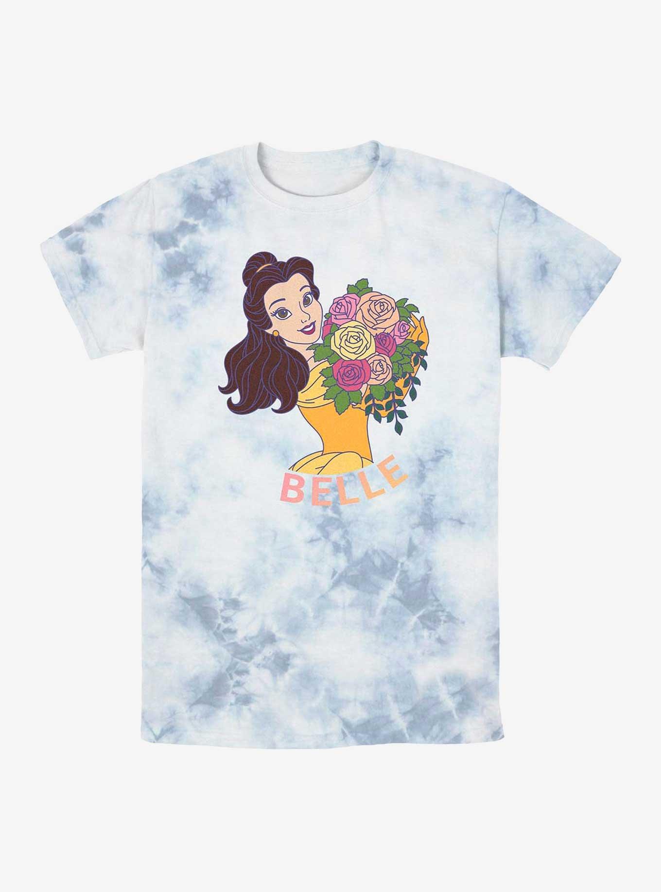 Disney100 Belle Flower Bouquet Tie-Dye T-Shirt, , hi-res