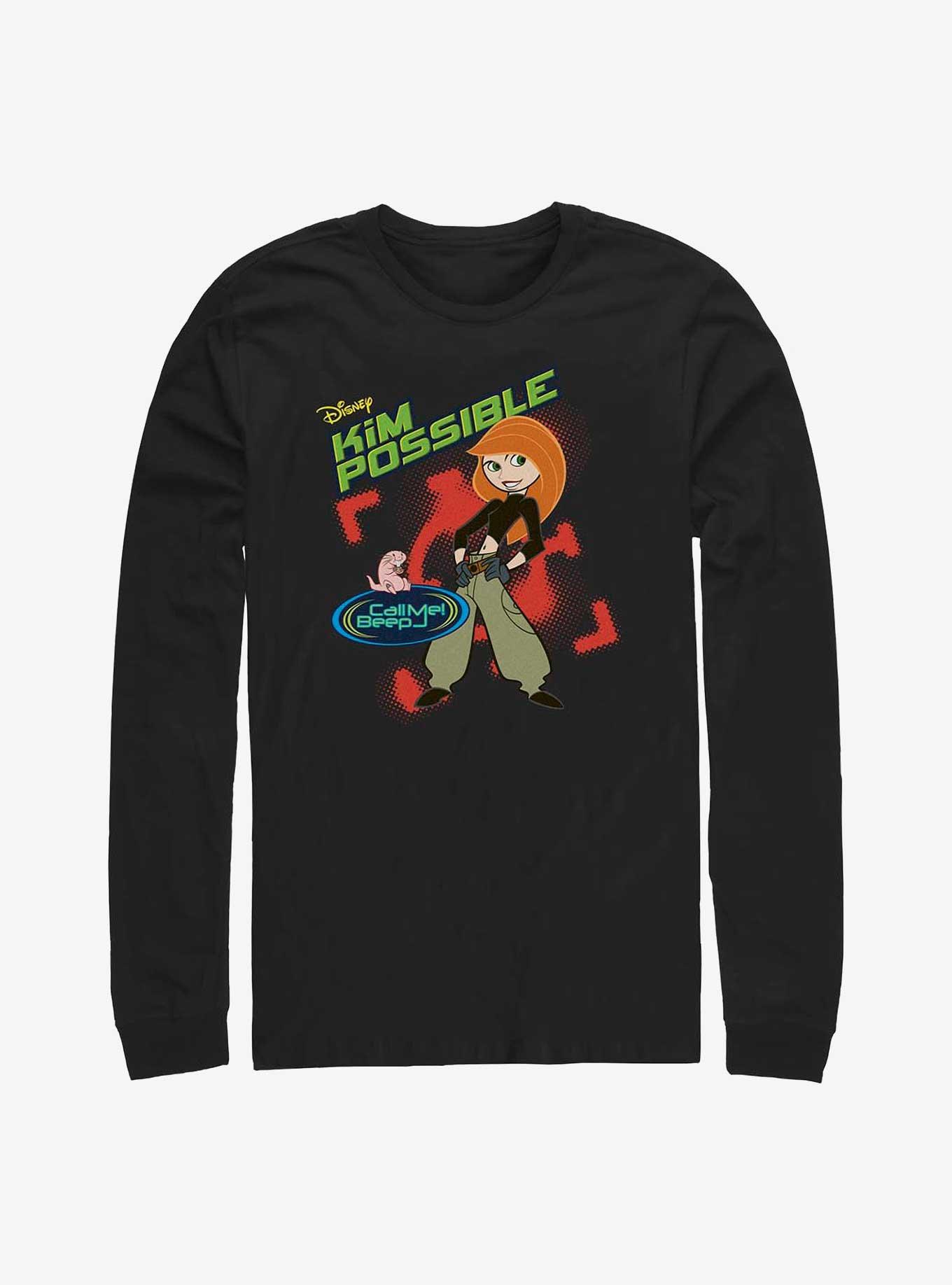 Disney Kim Possible Call Me Beep Me Long-Sleeve T-Shirt, BLACK, hi-res