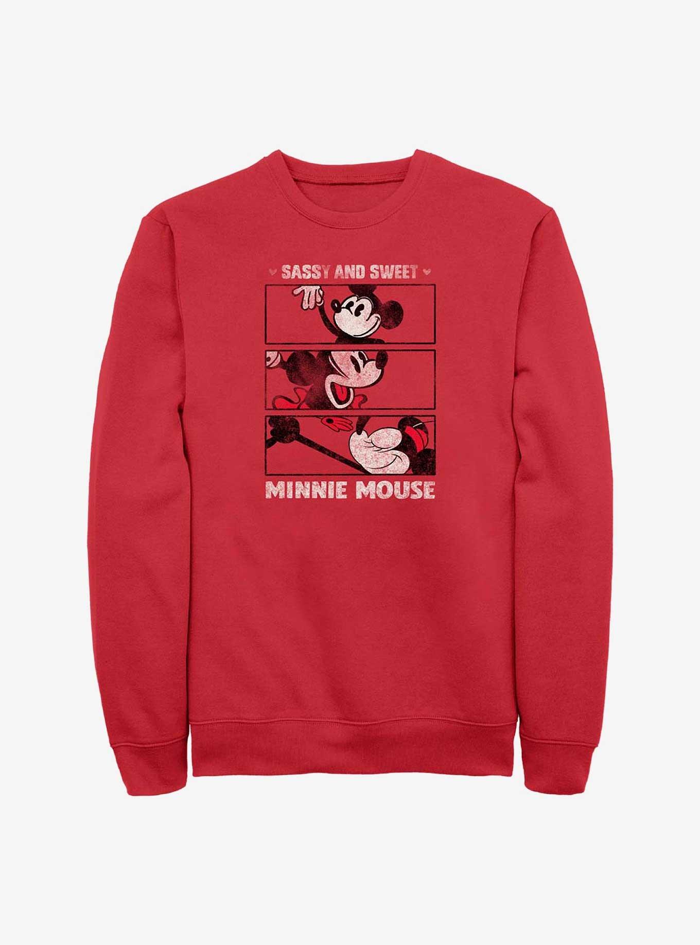 Red minnie store mouse sweater