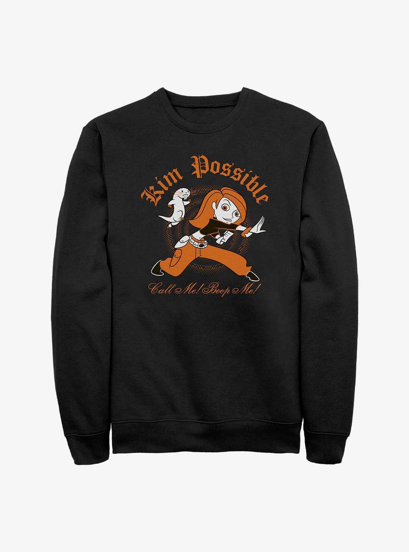 Disney Kim Possible Call Me Beep Me Haunt Sweatshirt, BLACK, hi-res