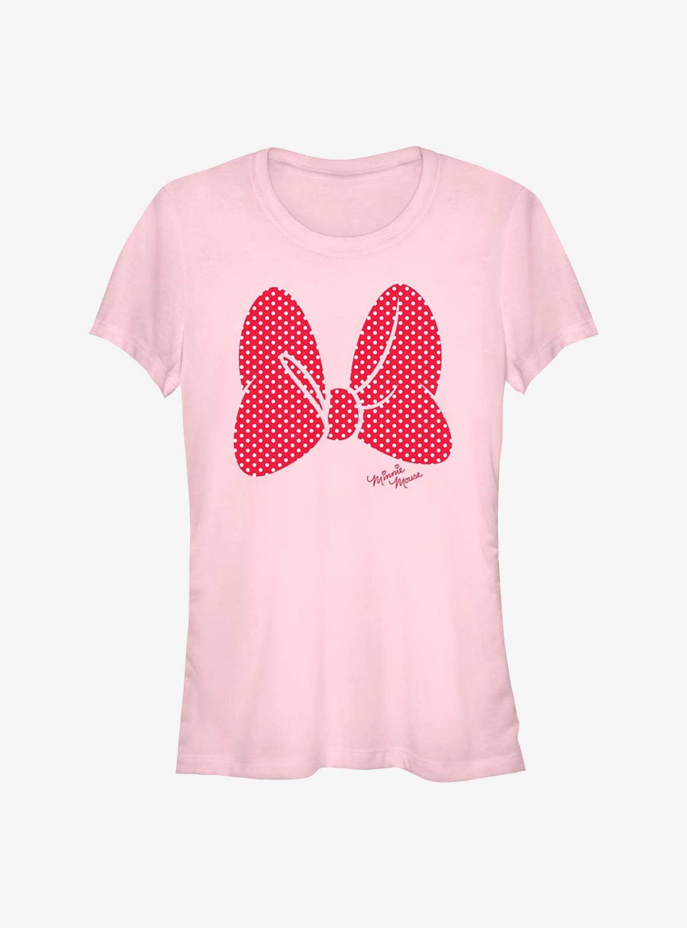 Disney Minnie Mouse Polka Dots Bow Girls T-Shirt, LIGHT PINK, hi-res