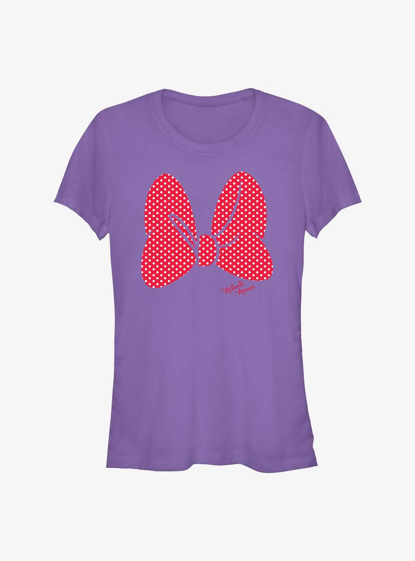 Disney Minnie Mouse Polka Dots Bow Girls T-Shirt, PURPLE, hi-res